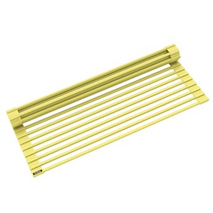 Kraus Multipurpose Over-Sink Roll-Up Dish Drying Rack - Coated Wire - 20.5-in x 13-in - Yellow