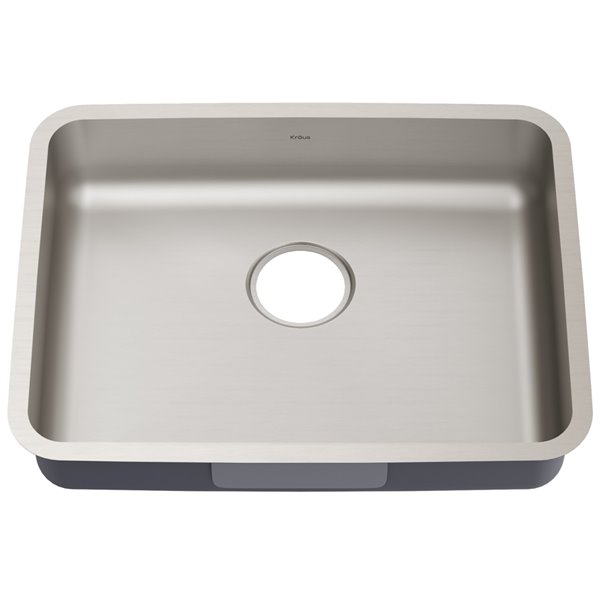 Kraus Undermount Single Bowl ADA Sink - Stainless Steel - 25-in