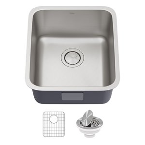 Kraus Undermount Single Bowl Sink - Stainless Steel - 17-in