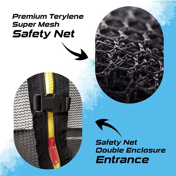 Moxie Round Outdoor Backyard Trampoline Set with Enclosure - 16.53-ft - Green