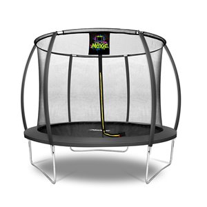 Moxie Round Outdoor Backyard Trampoline Set with Enclosure - 10.53-ft - Black