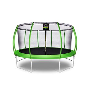 Moxie Round Outdoor Backyard Trampoline Set with Enclosure - 15.5-ft - Green