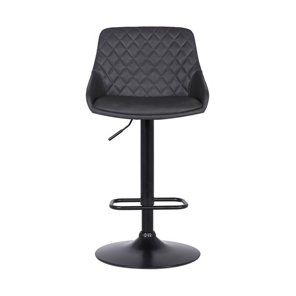 Armen Living Anibal Modern Adjustable Height and Swivel Bar Stool - Grey