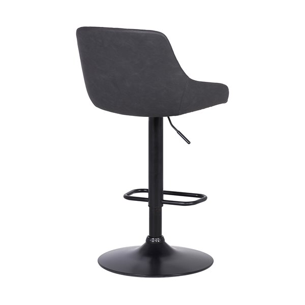 Armen Living Anibal Modern Adjustable Height and Swivel Bar Stool - Grey