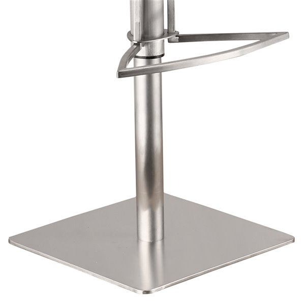 Armen Living Café Mid-Century Adjustable Height and Swivel Bar Stool - White