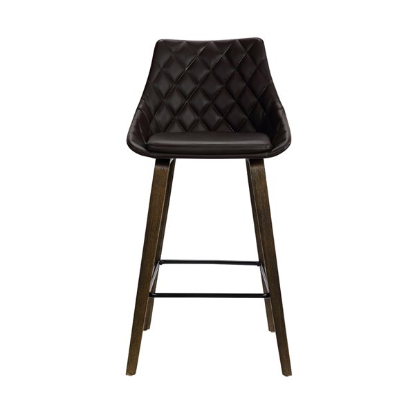Armen Living Dani Mid-Century Swivel Counter Stool - Brown