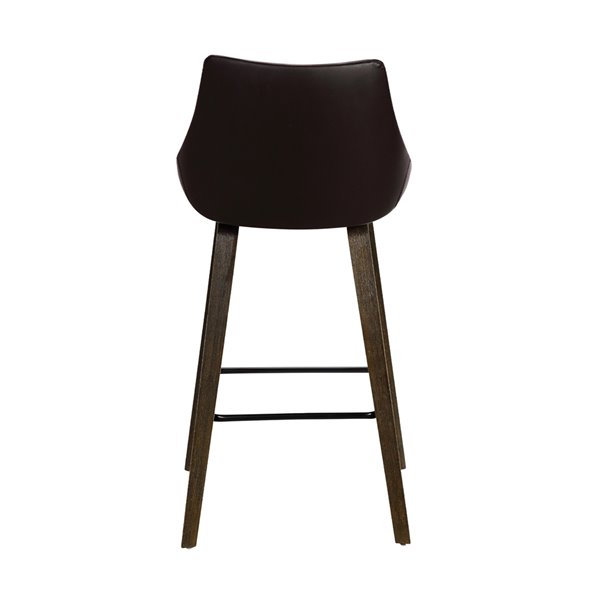 Armen Living Dani Mid-Century Swivel Counter Stool - Brown
