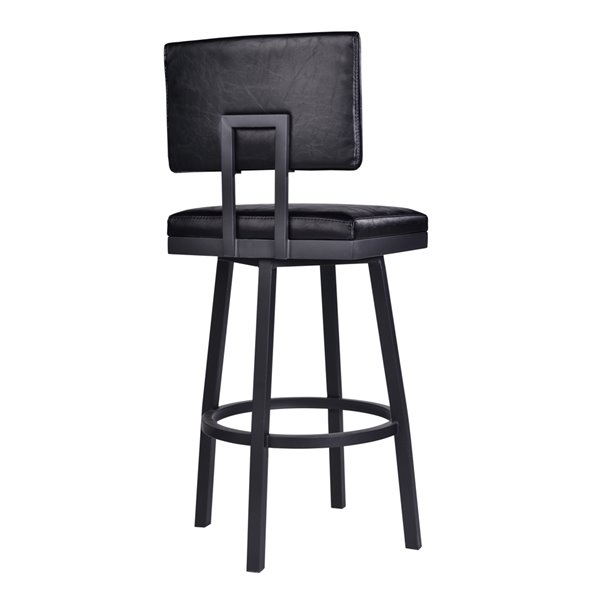 Armen Living Balboa Modern Bar Stool - Black