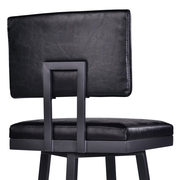 Armen Living Balboa Modern Bar Stool - Black