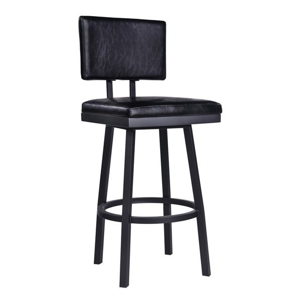 Armen Living Balboa Modern Bar Stool - Black