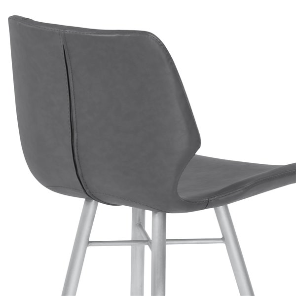Armen Living Zurich Modern Counter Stool - Grey
