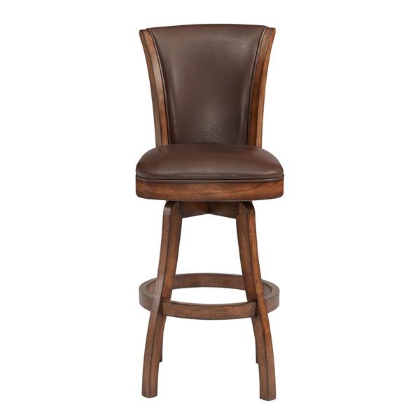 Armen Living Raleigh MidCentury Swivel Bar Stool Brown/Tan