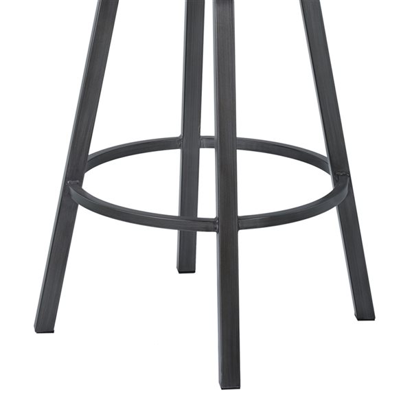 Armen Living Nova Modern Swivel Bar Stool - Black