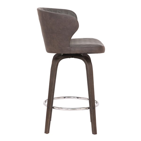 Armen Living Mynette Mid-Century Swivel Counter Stool - Brown