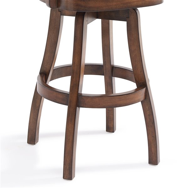 Armen Living Raleigh Arm Mid-Century Swivel Bar Stool - Brown/Tan