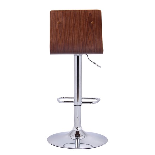 Armen Living Aubrey Mid-Century Adjustable Height Bar Stool - Cream