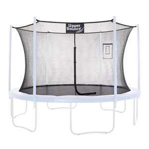Upper Bounce Trampoline Safety Enclosure Replacement Net - 12-ft - Inside Model - For 6 Poles/3 Arches - Tech Pocket - Black