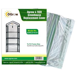 Ogrow 4-Tier Greenhouse Replacement Cover - 19.3-in x 62.2-in - Clear