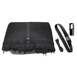 Upper Bounce Trampoline Replacement Enclosure Net - 14-ft - With Pole Caps and Straps - Black