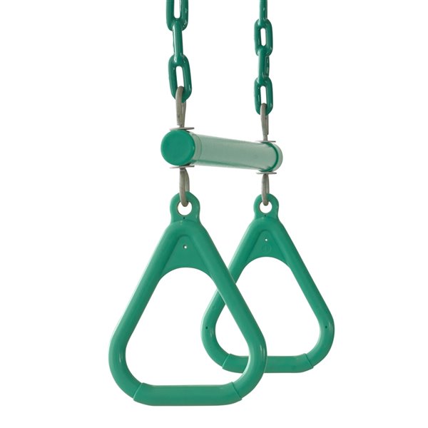 Swingan Trapeze Swing Bar - Vinyl Coated Chain - Green