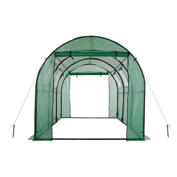 Ogrow Two-Door Walk-In Steel Frame Tunnel Greenhouse ...