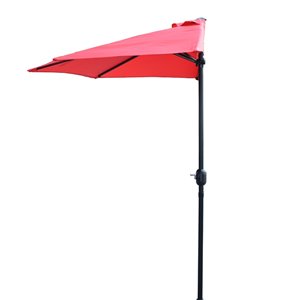 Henryka Half Umbrella - 9-ft - Red
