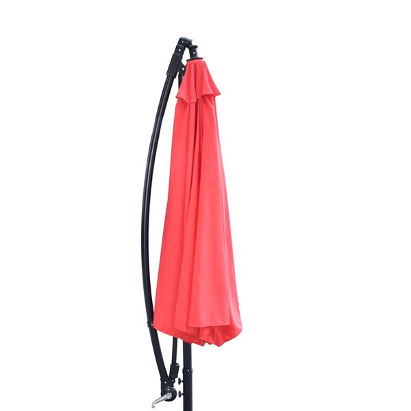 Parasol en porte-à-faux Henryka, 10 pi, rouge