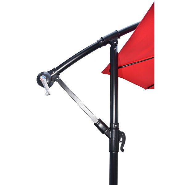 Parasol en porte-à-faux Henryka, 10 pi, rouge