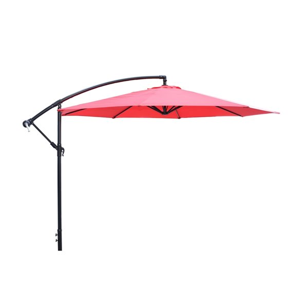 Parasol en porte-à-faux Henryka, 10 pi, rouge