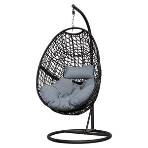 Henryka Egg Swing - Steel and Polyester - Grey