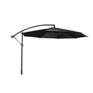 Parasol en porte-à-faux Henryka, 10 pi, noir