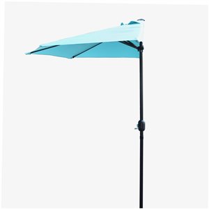 Henryka Half Umbrella - 9-ft - Blue
