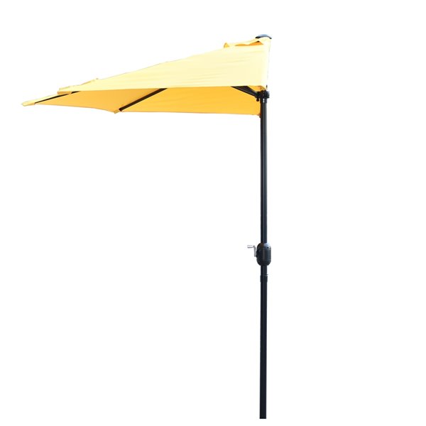 Henryka Half Umbrella - 9-ft - Yellow