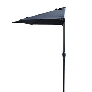Henryka Half Umbrella - 9-ft - Black