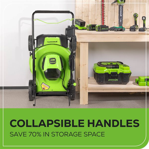 Greenworks Pro 80-Volt 21-in  Cordless and Brushless Push Lawn Mower with 2 Lithium-Ion Batteries