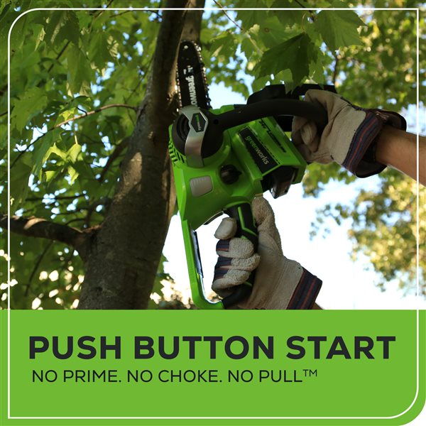 Greenworks Pro Cordless Chainsaw - 24-Volt - 10-in Bar Length - Tool Only