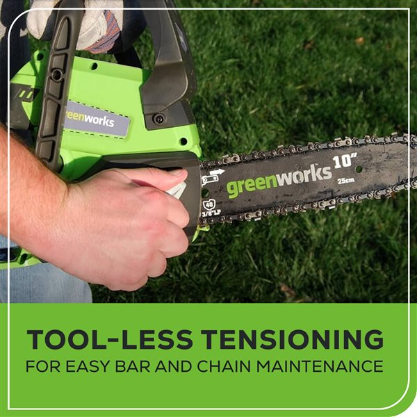 Greenworks Pro Cordless Chainsaw - 24-Volt - 10-in Bar Length - Tool Only
