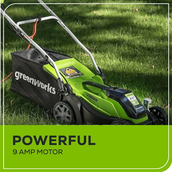 Greenworks 14-In 9 Amp Corded Lawn Mower 2507402CA | RONA