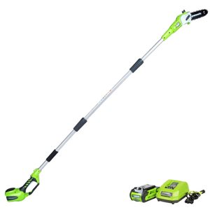 Greenworks Cordless Pole Saw with Lithium-Ion Battery - 40-Volt - 8.5-in Bar Length