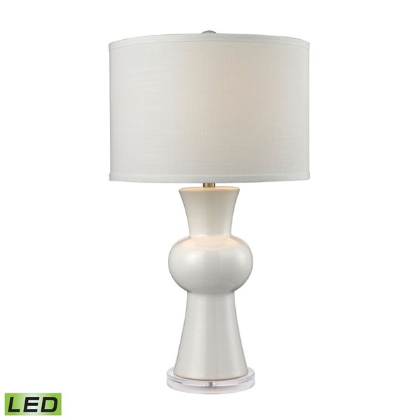 ELK Home Earthenware LED Table Lamp White D2618 LED RONA   330766411 MainImage 001 L 