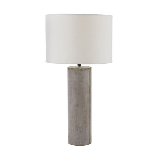 round concrete lamp