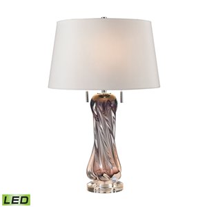 Elk Home Vergato Free Blown Glass LED Table Lamp with Shade - Purple/White