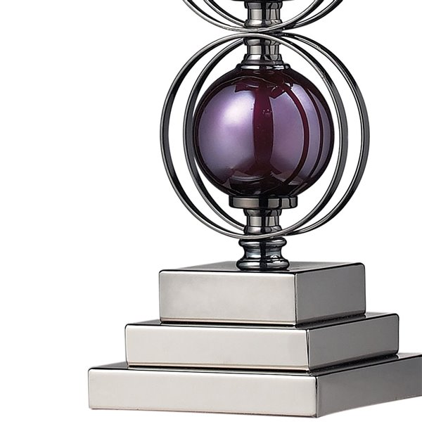 ELK Home Alva Table Lamp - Purple/Black Nickel