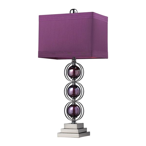 ELK Home Alva Table Lamp - Purple/Black Nickel