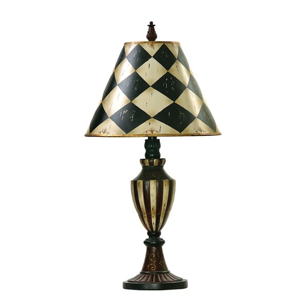 Stripe Urn Table Lamp Multicolour, Harlequin Ceramic Table Lamp