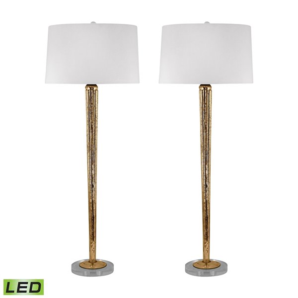 ELK Home Mercury Glass Candlestick Table Lamp - Gold