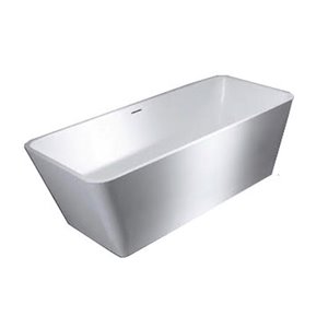 Bain en pierre Corian de Bouticcelli, 58 po x 21 po, blanc