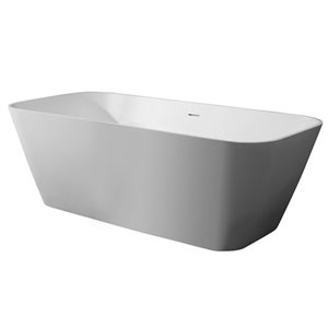 Bain en pierre Corian de Bouticcelli, 67 po x 31 po, blanc