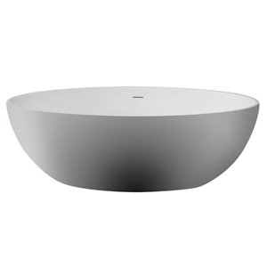 Bain en pierre Corian de Bouticcelli, 66 po x 39 po, blanc