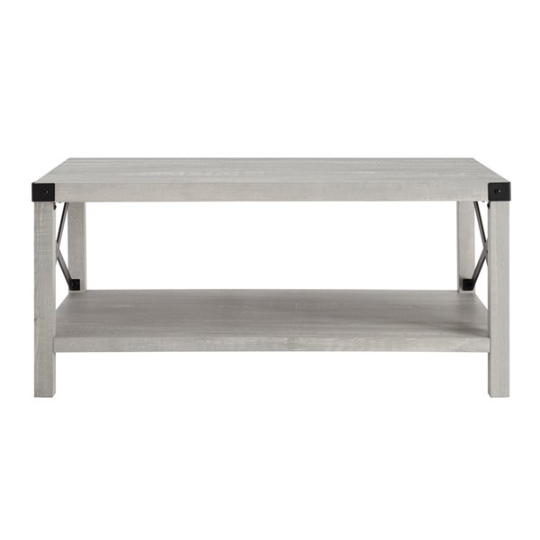 Walker Edison Modern Farmhouse Coffee Table - Stone Grey